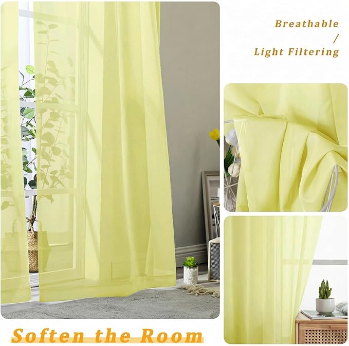 Gwine Sheer Curtains 63 Inch Length - Image 5