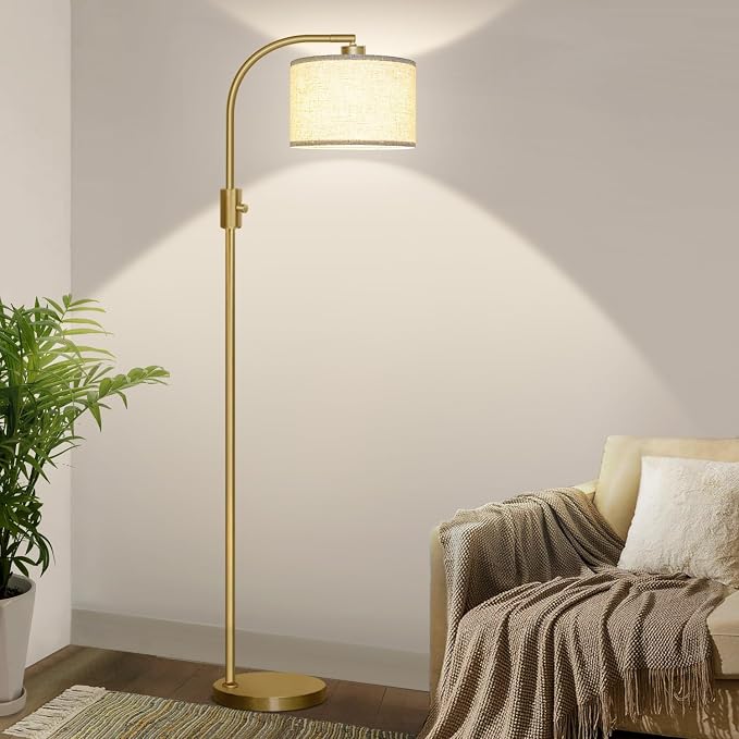 Nintiue Upgraded Modern Arc Dimmable Tall Standing Floor Lamp by Nintiue