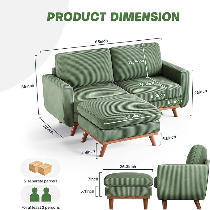 Vesgantti 68" Loveseat Sofa - Image 2