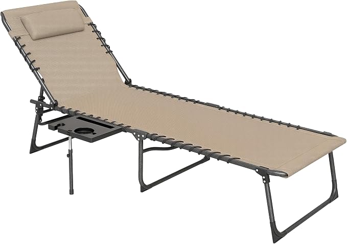 Outsunny Folding Chaise Lounge Chair Outdoor Tanning Chair by Outsunny