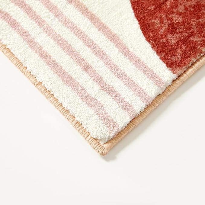 RoomTalks Mid Century Modern Washable Rug, Boho Cute Aesthetic 4x6 Area Rugs - Image 8