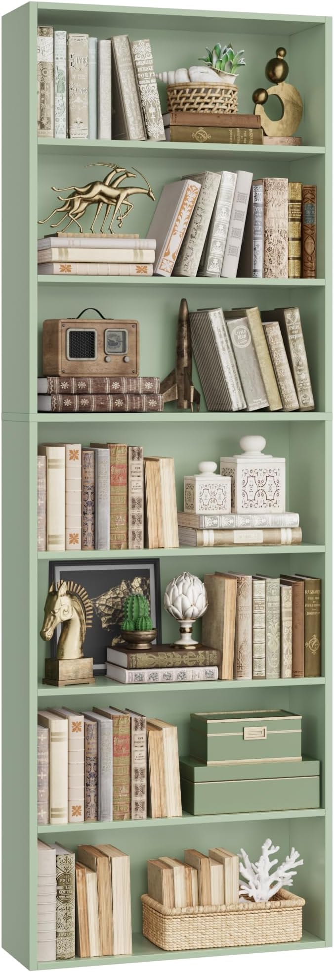 FACBOTALL 82" Tall Bookshelf, 7-Tier Open Shelves Bookcase, Freestanding by FACBOTALL