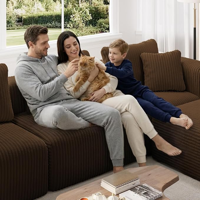 Novilla 106" Modular Sectional Sofa, Modern Cloud Sectional Couch - Image 11