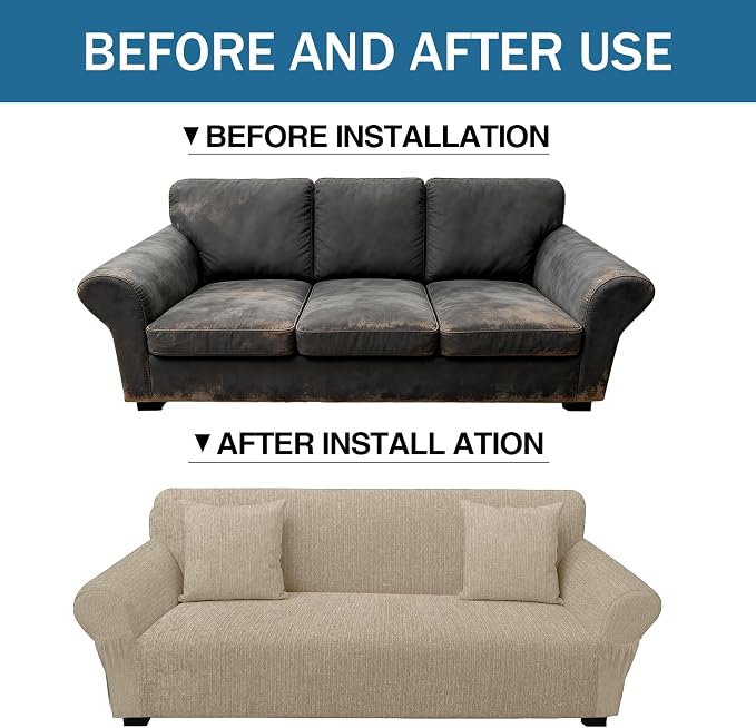 Sofa Slipcover with 2 Pillow Cover - Image 8