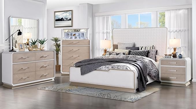 First of a Kind Nightstand Modern Glam Wood Bedside Table Dior Collection Two - Image 5