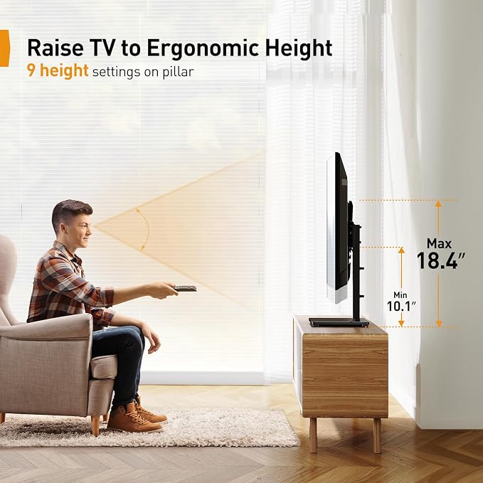 Perlegear Tabletop TV Stand, Universal TV Stand - Image 3