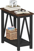 ChooChoo Farmhouse End Table, Rustic Vintage Narrow End Side Table by ChooChoo
