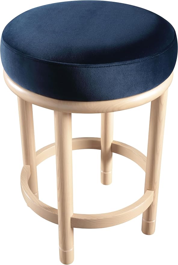 Meridian Furniture 976Navy-C Monette Collection Art Deco Counter Stool - Image 6