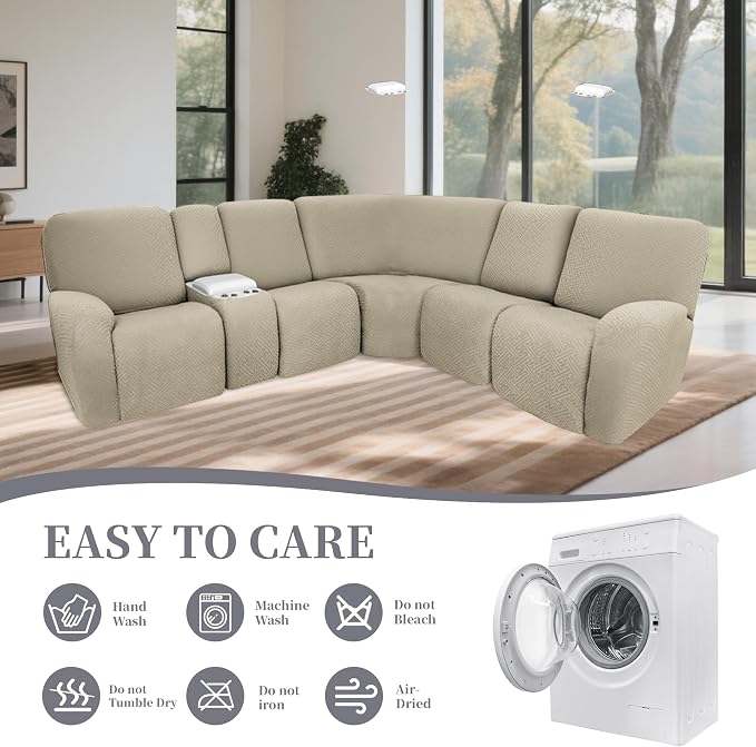 100% Waterproof Sectional Recliner Couch Covers - Image 8