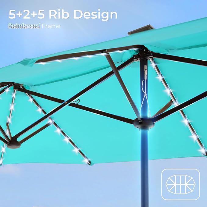 SUPERJARE 13ft Outdoor Patio Umbrella - Image 8