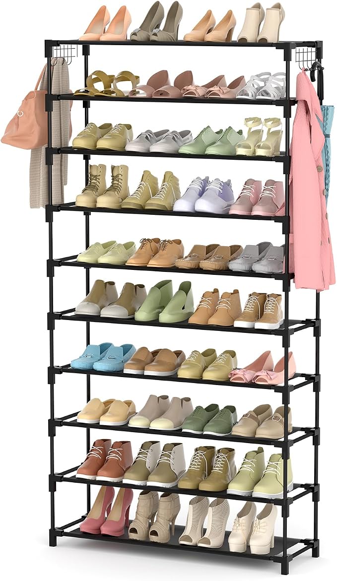 LANTEFUL 10 Tiers Shoe Rack 50 Pairs Large Capacity Tall Shoe Organizer Sturdy by LANTEFULforTidyingHouse