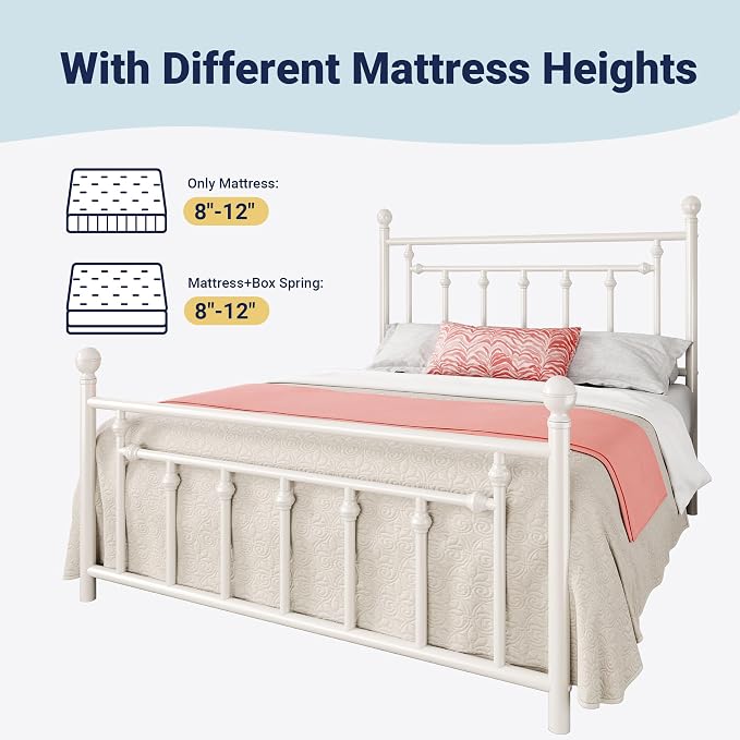 Allewie 14 Inch Full Size Metal Platform Bed Frame - Image 8