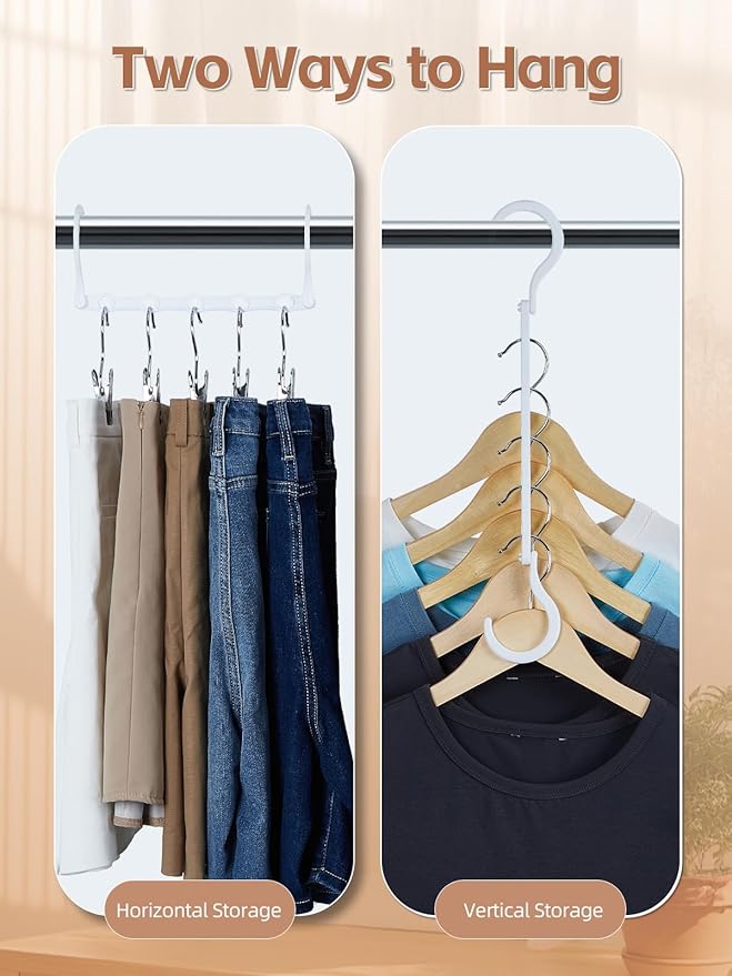 HOUSE DAY White Magic Space Saving Hangers, Premium Smart Hanger Hooks - Image 4