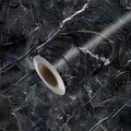 HOMETITUTE Black Marble Wallpaper Peel and Stick Dark Stone Pattern 118.1x17.7 by HOMETITUTE