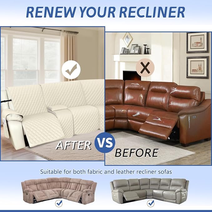 Arfntevss Recliner Sectional Couch Covers 1OO% Waterproof L Shape Sofa Cover - Image 6