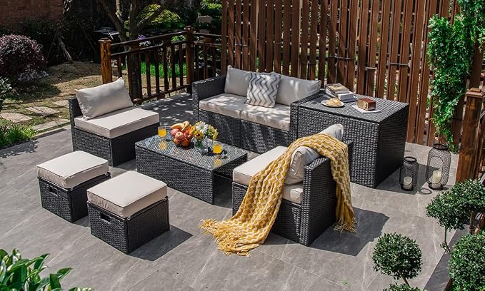 Tangkula 8 Pieces Patio Furniture Set - Image 3
