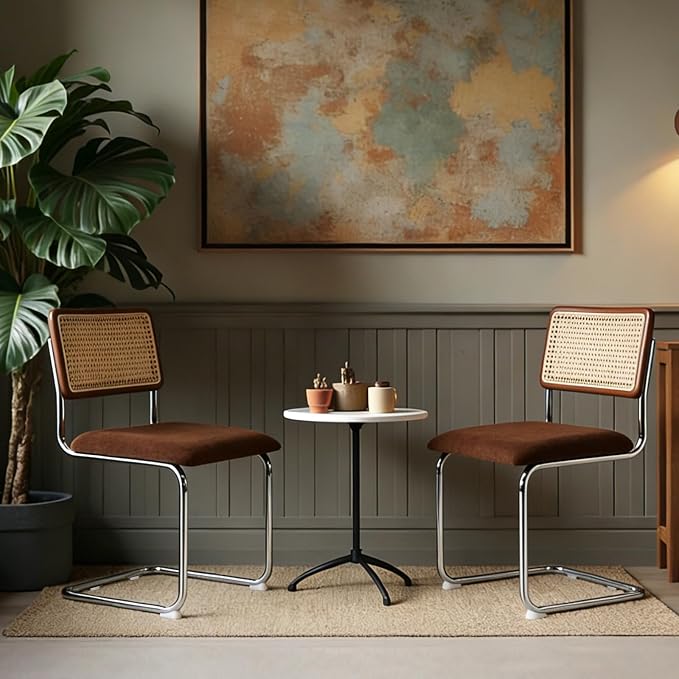 Zesthouse Rattan Dining Chairs Set of 2, Mid Century Modern Dining Room Chairs - Image 9