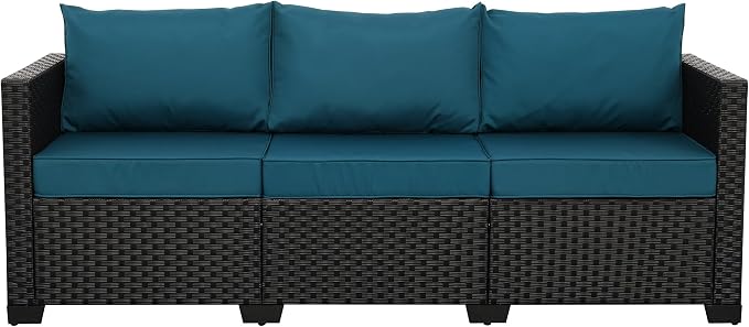 Rattan Star Outdoor Furniture Couch 3 Seater Sofa Outdoor Wicker Sofa Deep Seat by RattanStar