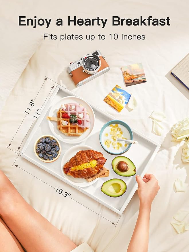 Bamboo Bed Tray for Breakfast, Snack Table - Image 3