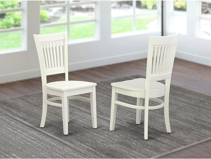 East West Furniture VAC-LWH-W Vancouver Dining Chairs - Image 2