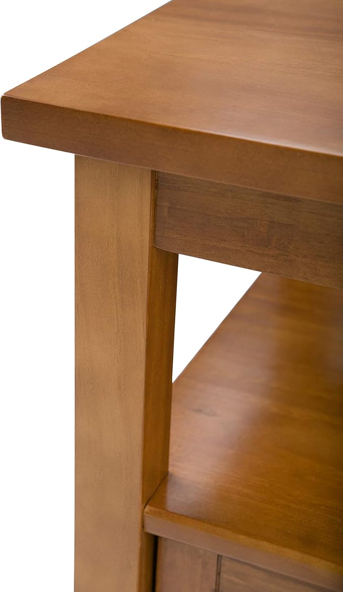 SIMPLIHOME Warm Shaker Solid Wood 20 inch Wide Rectangle Transitional End Side - Image 9