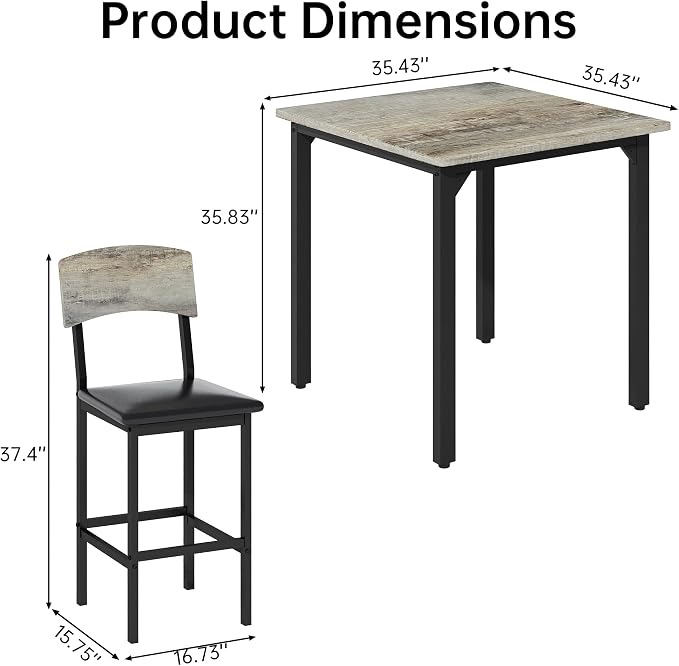 AWQM 5-Piece Dining Table Set, Dining Table Set - Image 7