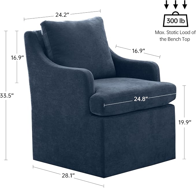 VKNOW Upholstered Dining Chairs Set of 6, Modern Kitchen Chairs Dinner Chairs - Image 2