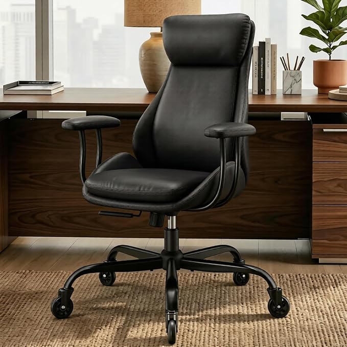 E-Motie Office Chair, Leather Desk Chair by E-Motie