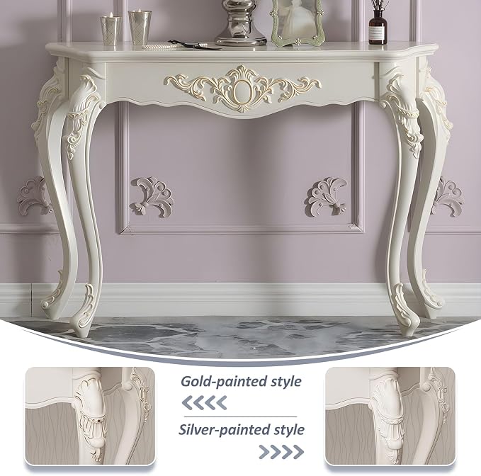 Vintage Entryway Table, Antique Wood Console Table - Image 7