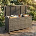 GarveeLife Outdoor Wicker Storage Box, PE Rattan Patio Storage Chest by GarveeLife