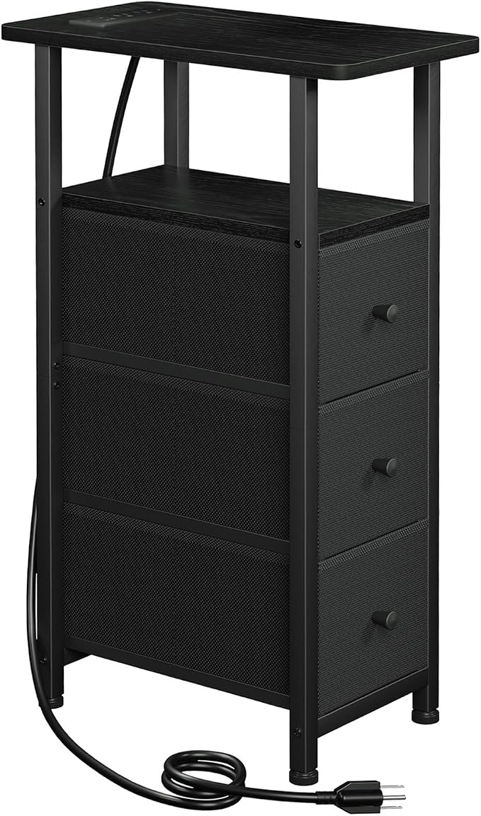 LOAKEKEL Narrow End Table Living Room by LOAKEKEL