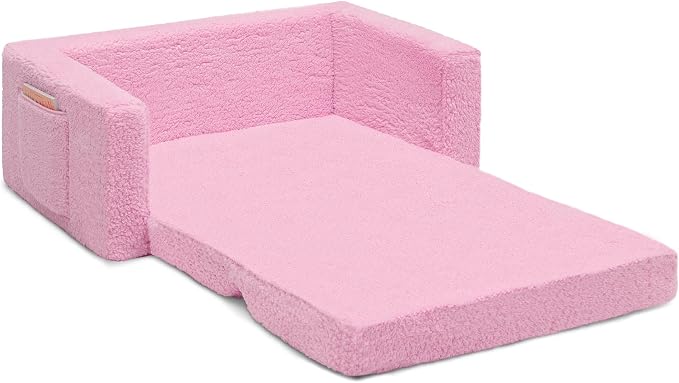 Delta Children Cozee Flip-Out Sherpa 2-in-1 Convertible Sofa to Lounger - Image 8