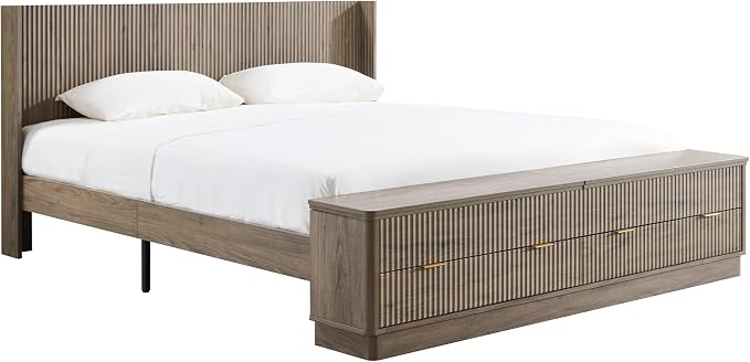 T4TREAM Fluted King Size Bed Frame - Image 7