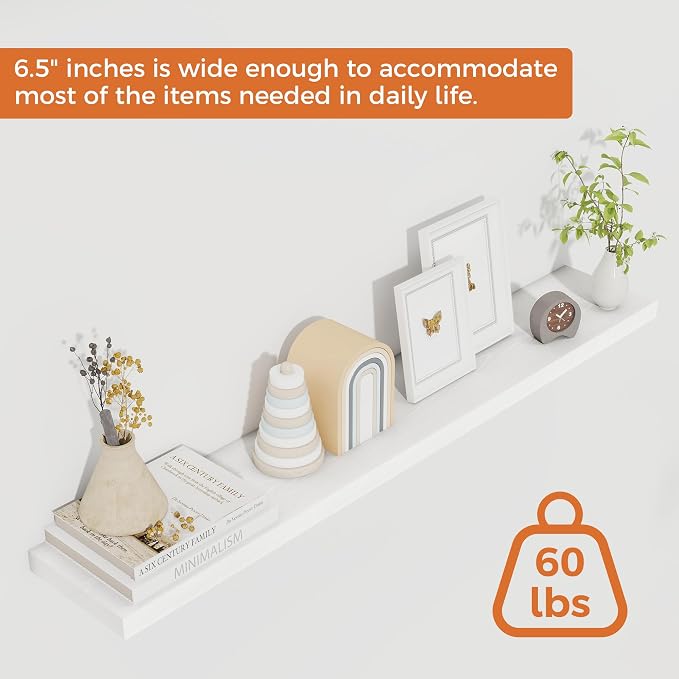 Fun Memories Floating Shelves for Wall, 40 Inch Floating Shelves for Home Decor - Image 5