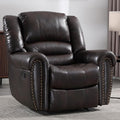 CANMOV Leather Recliner Chair, Classic and Traditional Manual Recliner Chair by CANMOV