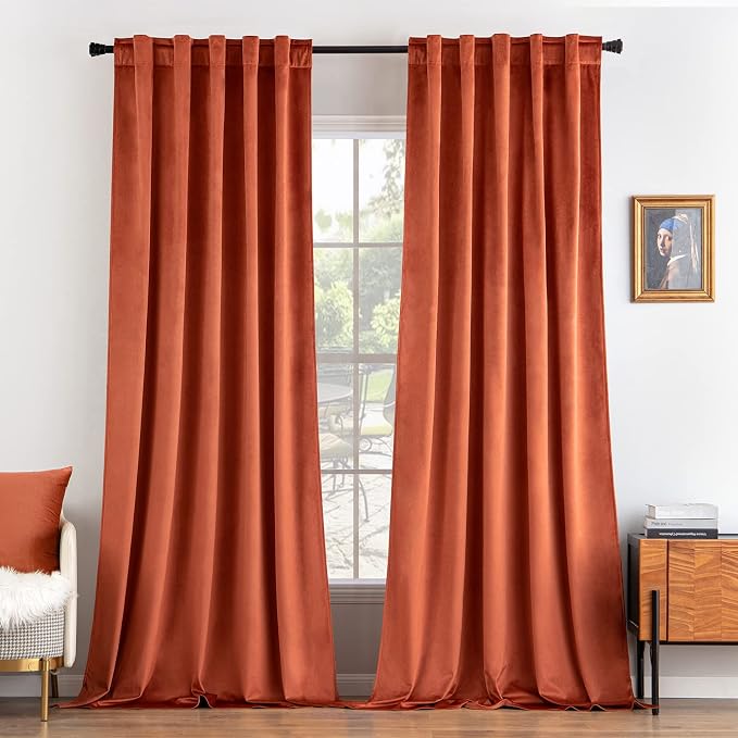 MIULEE Velvet Curtains 96 inches 2 Panels by MIULEE