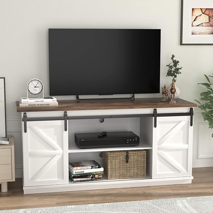 JUMMICO TV Stand for 65 Inch TV, Entertainment Center - Image 8