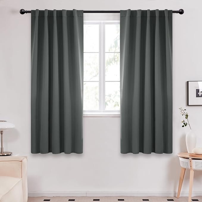 Deconovo Blackout Curtains, Thermal Insulated, W42 x L72 2 Panels, Back Tab by Deconovo