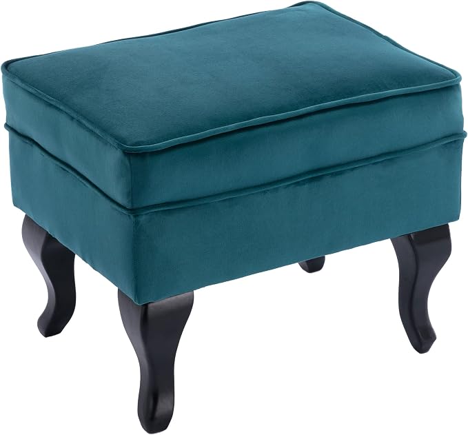 Accent Chairs with Ottoman Set of 2 Velvet Wingback Club Chair Upholstered - Image 4