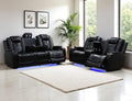 Leather Power Recliner Sofa Set, Living Room Furniture Sets, 2 Piece Reclining by LYfurniture