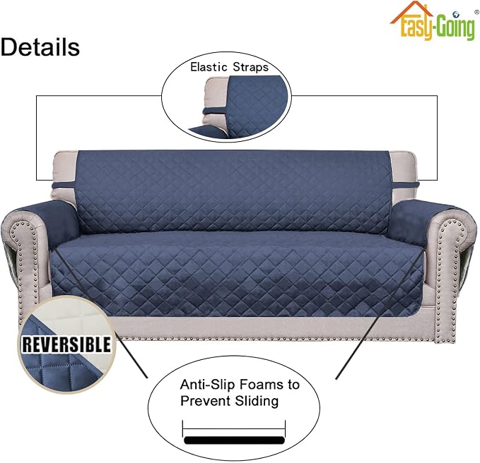 Easy-Going Reversible Loveseat Couch Cover - Image 3