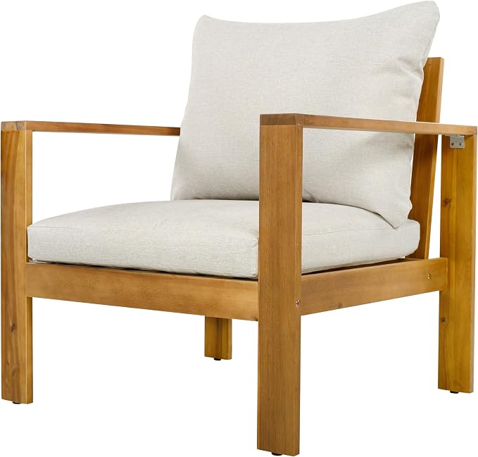 Christopher Knight Home Kayahs 4 Pieces Acacia Wood Furniture Set, Patio - Image 18