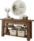 Durango 54-Inch Farmhouse-Industrial Style Wood Console Table by AlaterreFurniture