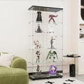 FLYMUHJIA Curio Cabinets with Tempered Glass High Cabinet with Shelves Glass by FLYMUHJIA