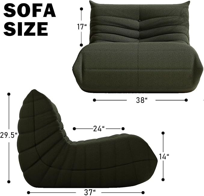 Bean Bag Chair, Fireside Chair Bean Bag Sofa Large Bean Bag Chair - Image 2