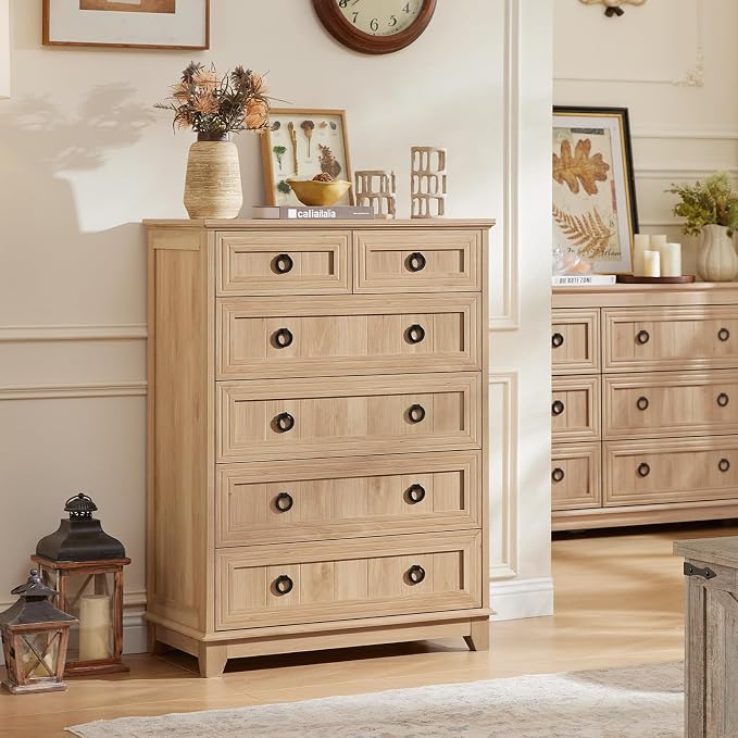 Joaxswe Farmhouse 6 Drawer Dresser - Image 7