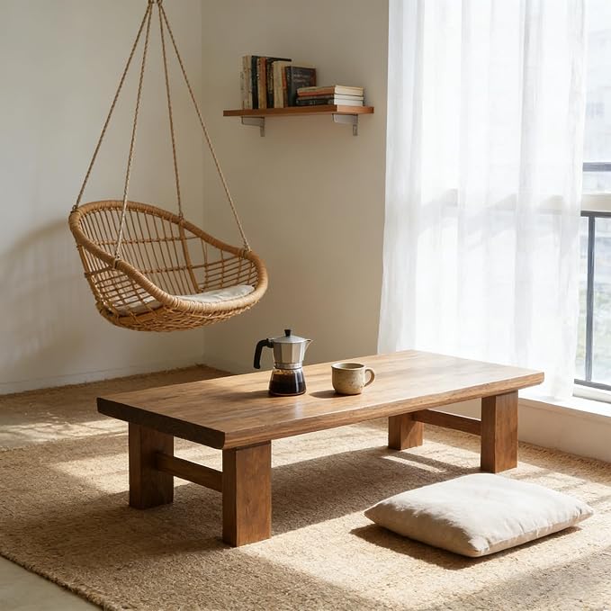 Japanese-Style Tea Table, Tatami Coffee Table, Floor-Standing Shrine Base - Image 7