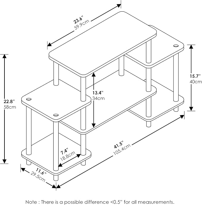 Furinno Turn-N-Tube No Tools Entertainment TV Stands - Image 3