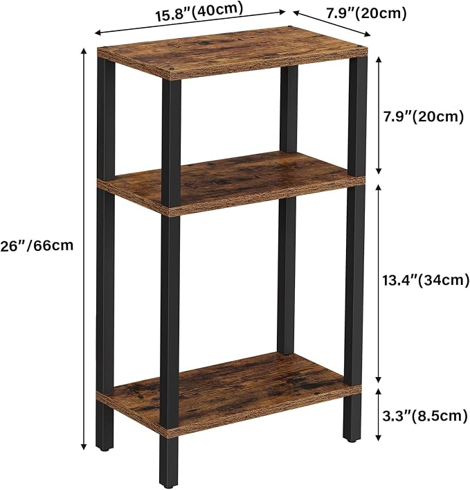 TUTOTAK Small Side Table, Narrow End Table, Skinny Sofa Table, Slim Nightstand - Image 3