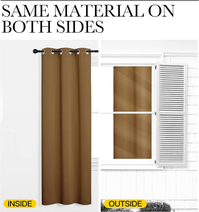 NICETOWN Sleek Blackout Curtains 45 inches Length - Image 6